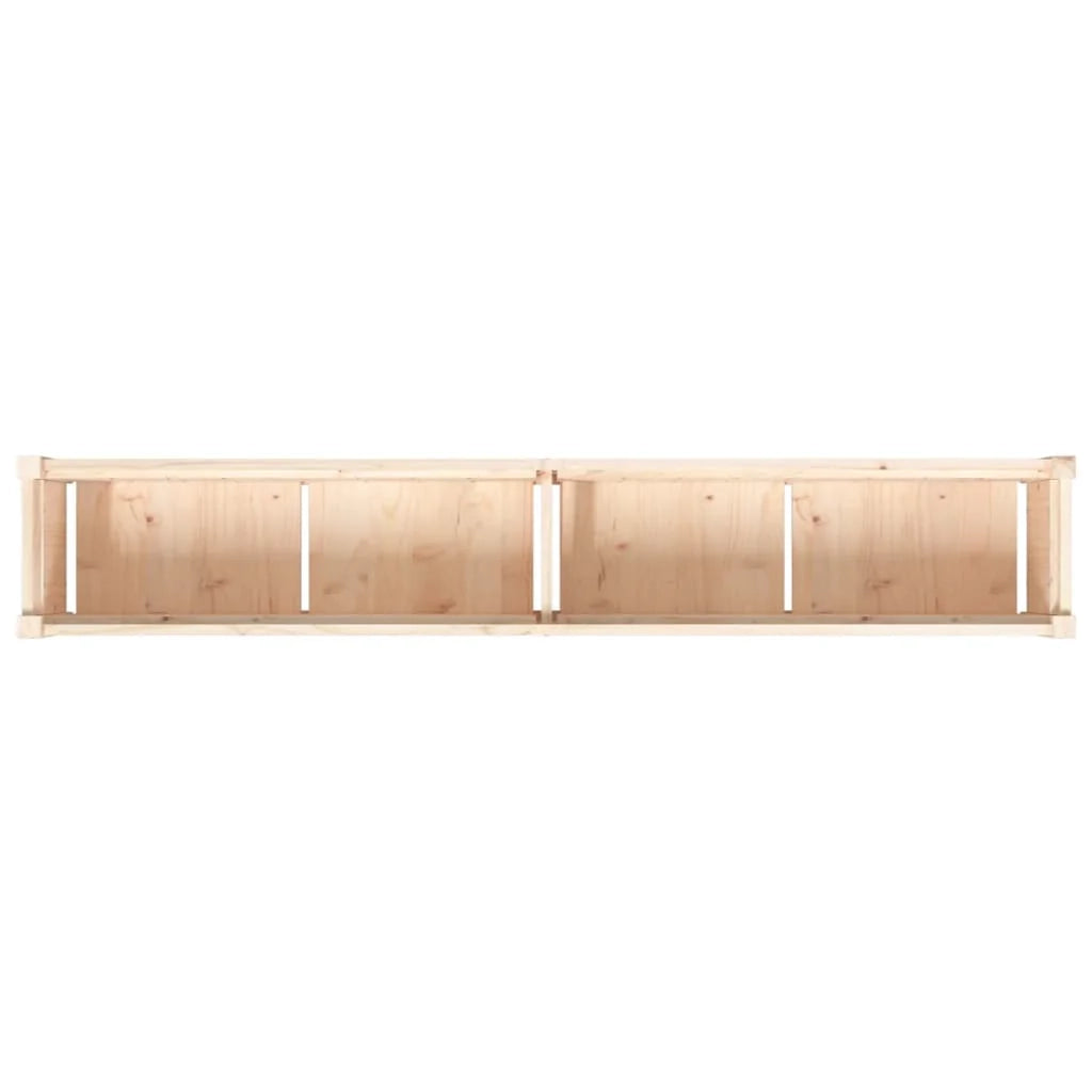 Fioriera rialzata per piante fiori terrazza giardino 180 x 31 x 31 cm legno di pino massiccio marrone 02_0037470