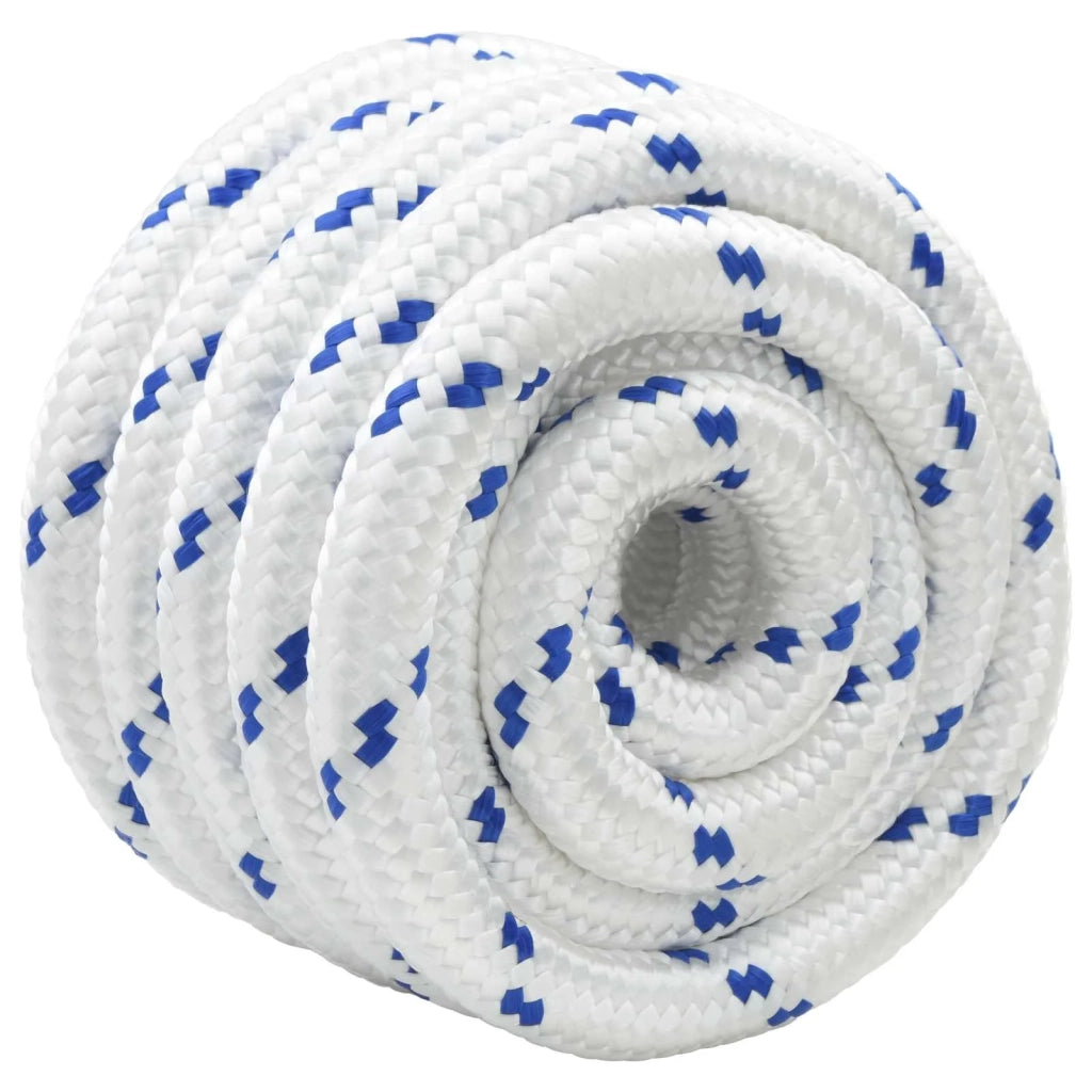 Corda | Fune da Barca 25 m 3 Bianco e Blu PP