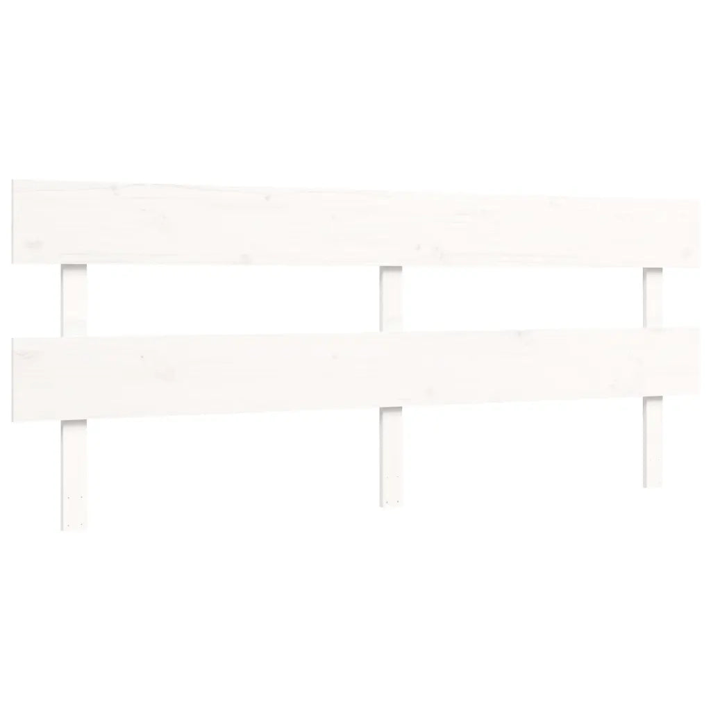 Letto per Anziani con Testiera Bianco Super King Legno Massello 3195367