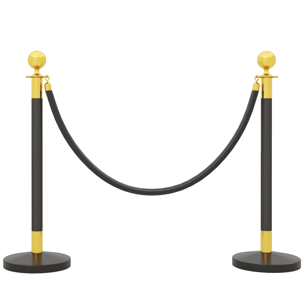 Separatore Posti Acciaio Inox 2 Pezzi ¨C Zephmum ¨C Nero 96 cm