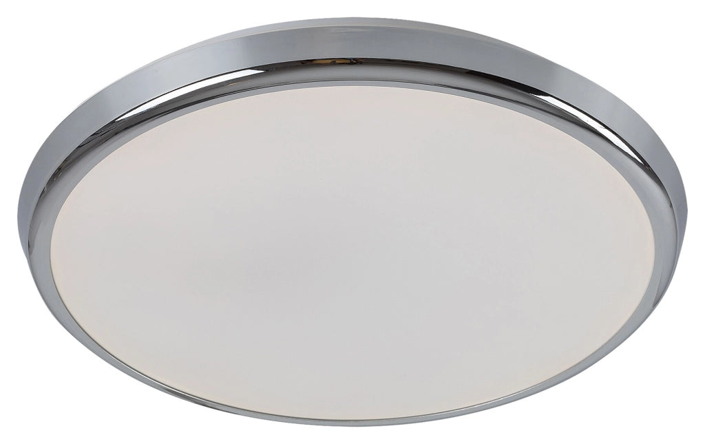 Plafoniera LED RGB 30cm 18W IP44 cromata con telecomando