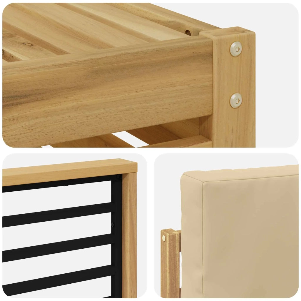 Set di divani da esterno 8 pcs Bianco e Beige 59 x 59 x 37 cm 3392248