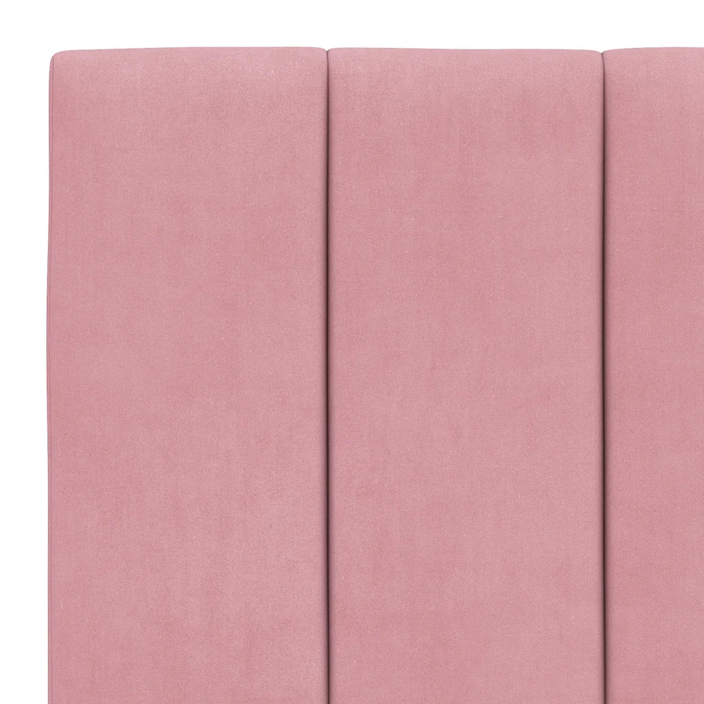 Letto con Materasso Hanko Rosa 90x190 cm in Velluto