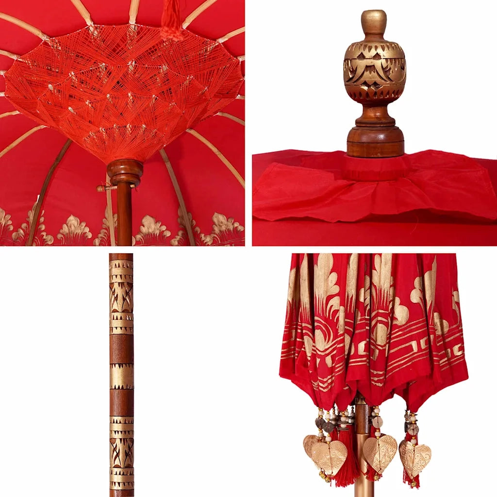 Parasol Balinese Rosso 185 x 185 x 260 cm 42006458
