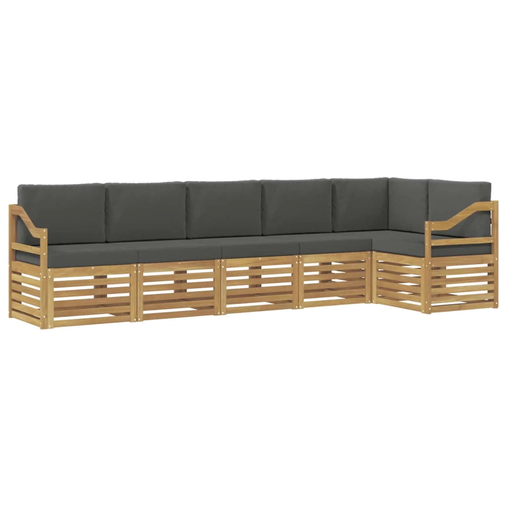 Set di divani da esterno 6 pcs Bianco e Antracite 3391932