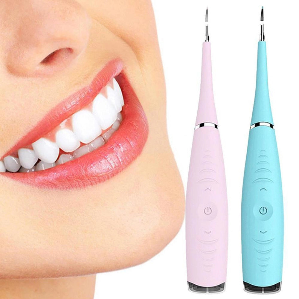Trade Shop - Dispositivo Per Pulizia Denti Con Vibrazioni Ablatore Sbiancante Elimina Tartaro -