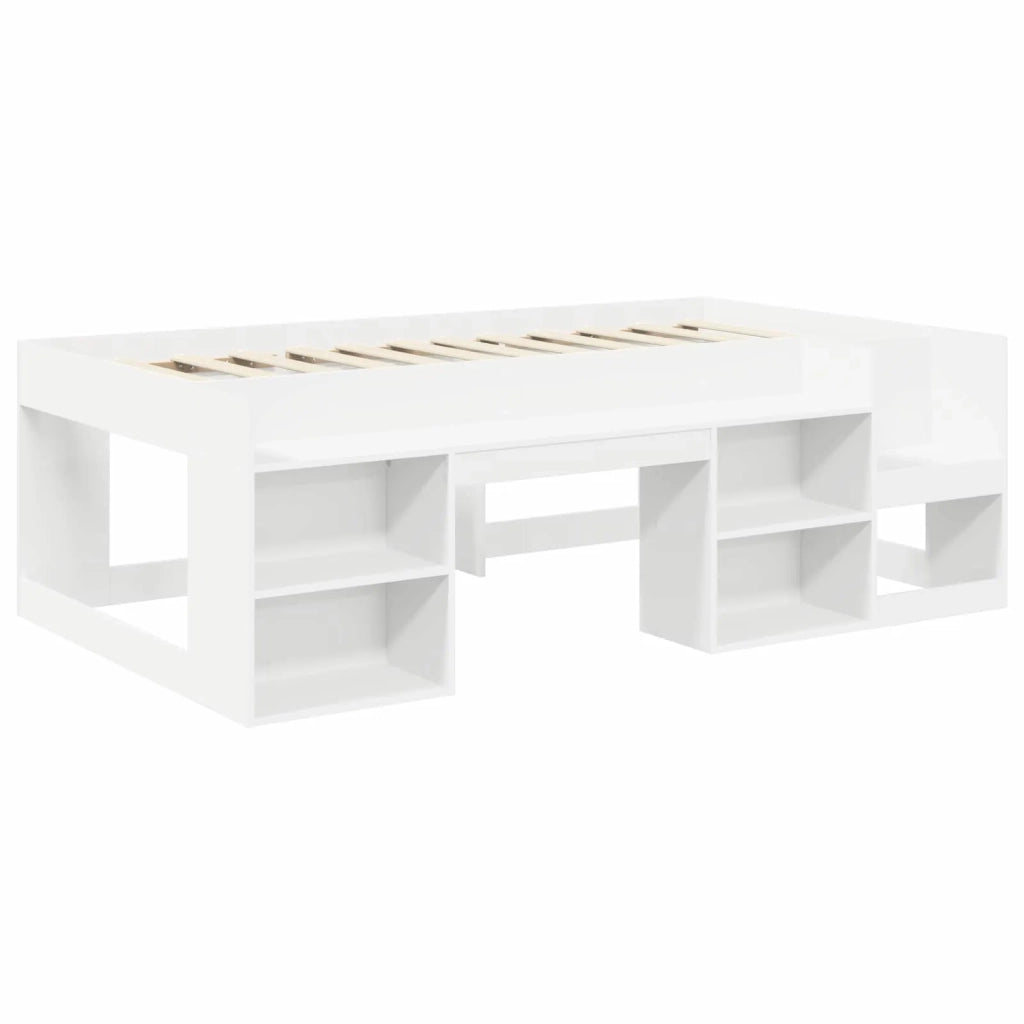 Letto alto per Bambini | Letto Infantile | Lettino con storage Bianco e Rosso