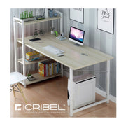 Scrivania Sofia 120 x 48 x h 110 cm Rovere e Bianco per Ufficio Domestico