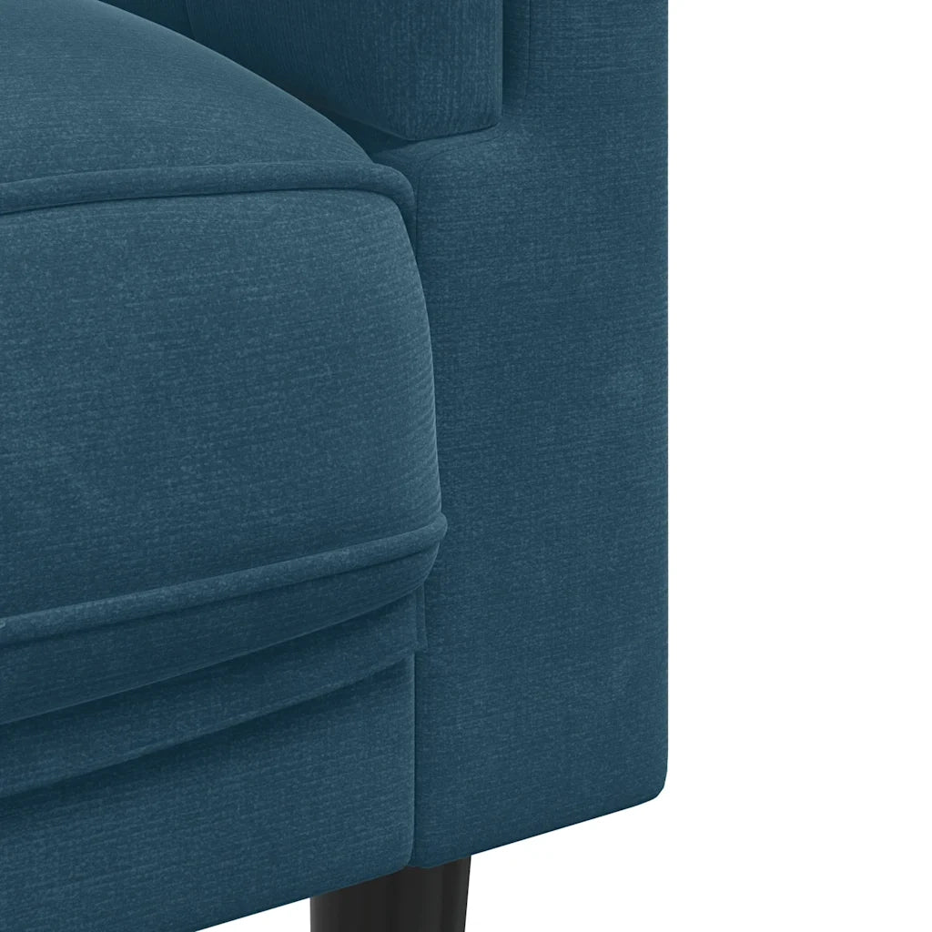Set di Divani 2 pz con Cuscini Blu in Velluto 3209265