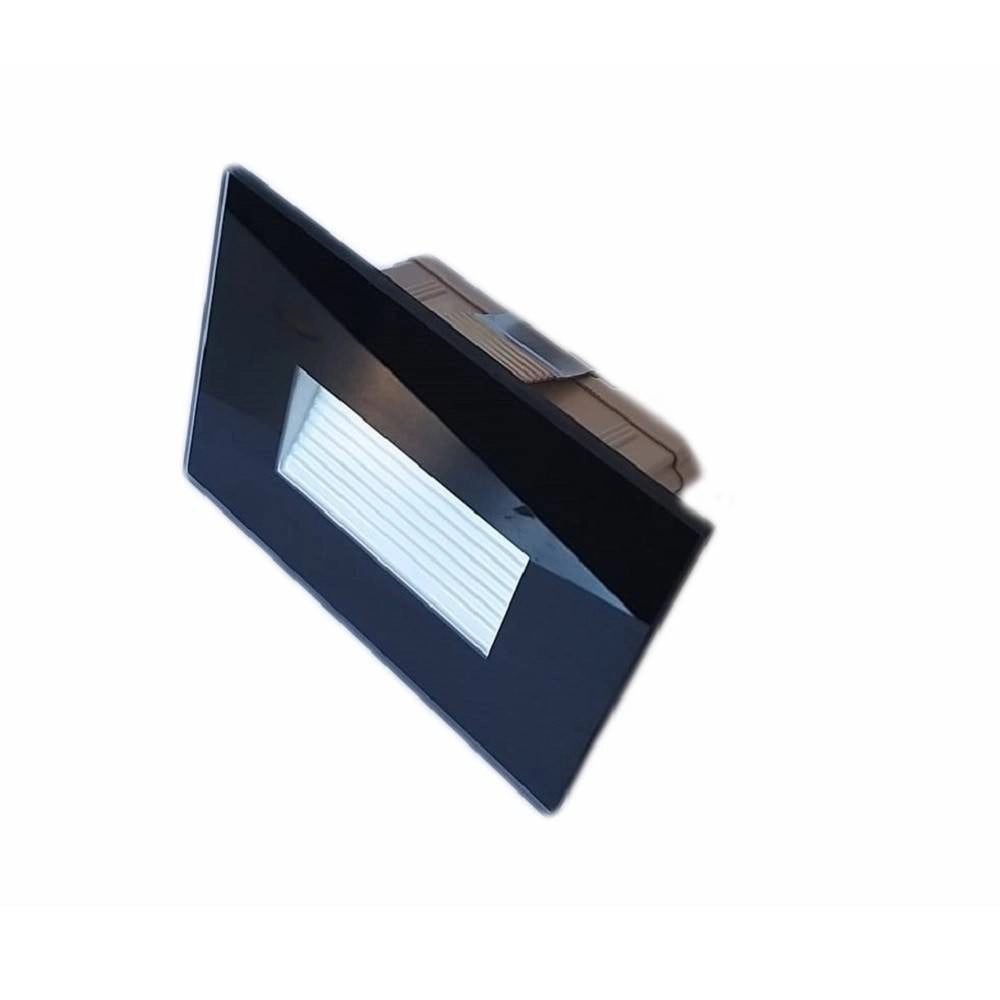 Trade Shop - Segnapasso Led 4w Incasso Per Scatola 503 3000k 4000k Ip65 Cornice In Vetro - Nero-bianco Naturale      -