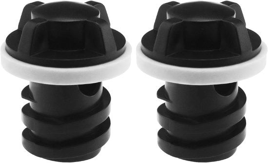 Due Plug Afvoer - Materiale ABS Durevole - Dimensioni Compresse 3,9x4,65x2,78cm - Progetto Aggiornato - Aria Inerte - Plug di Raffreddamento