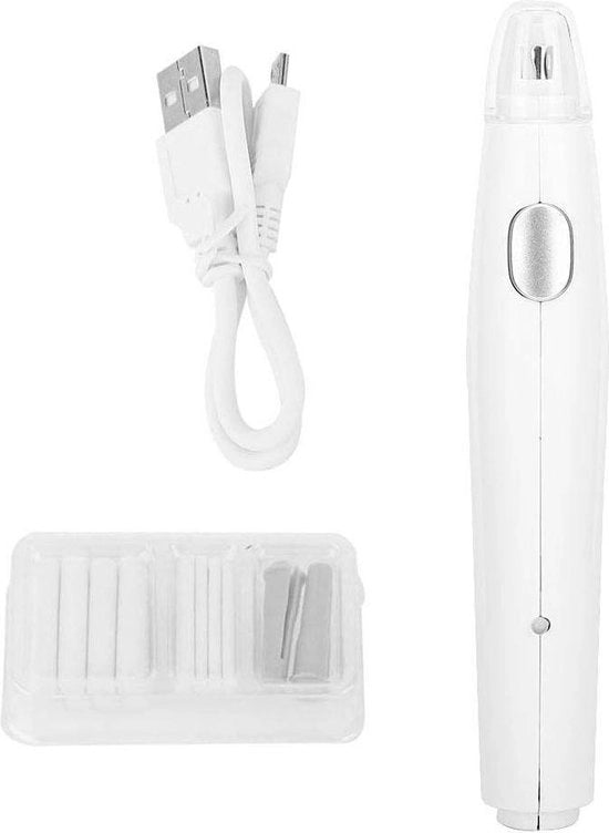 Gomme meccanica portatile con caricabatteria USB e 16 cariche - Bianco.