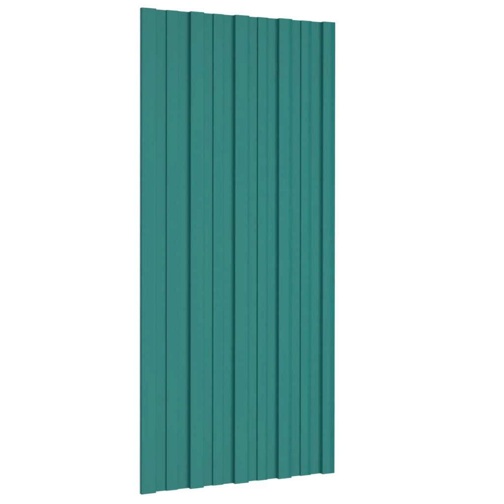 Pannello per tetto 36 pcs Verde 100 x 45 cm Acciaio zincato 42047122