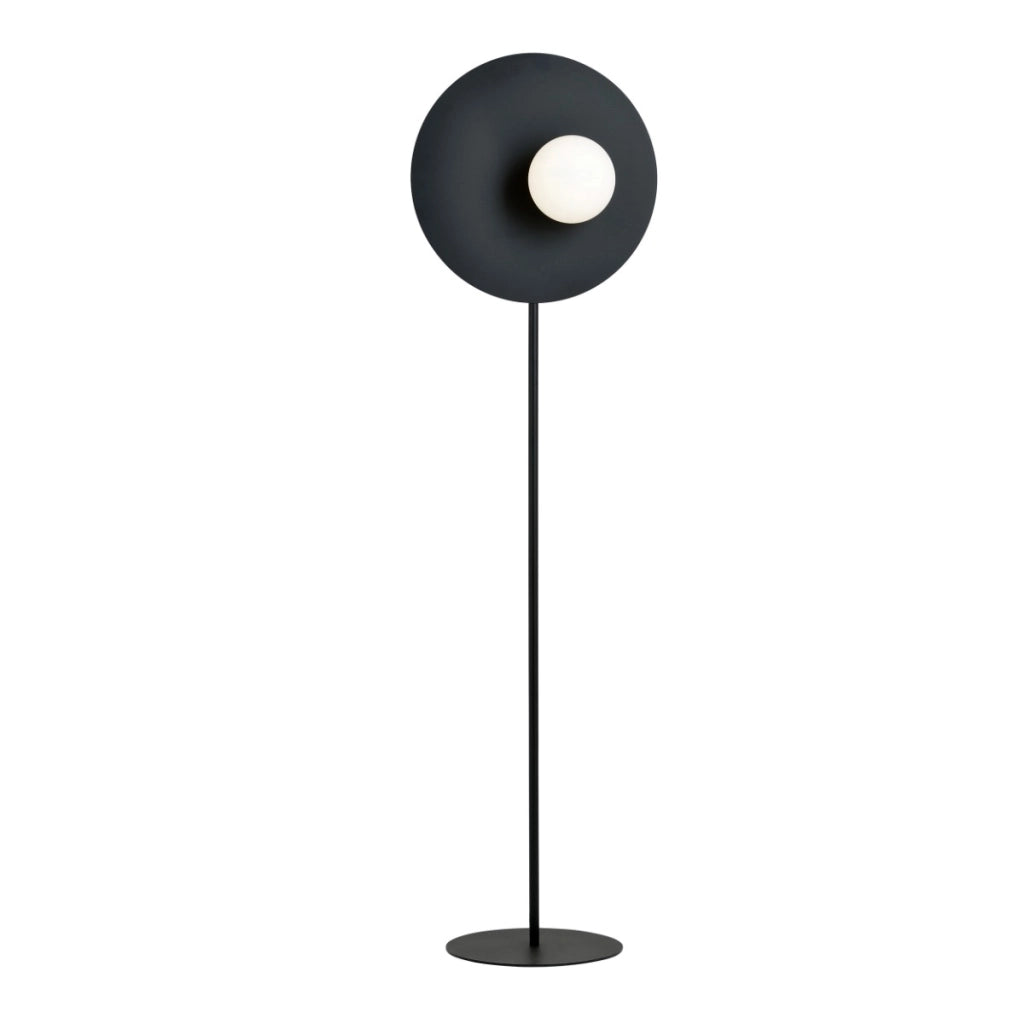 Lampada da terra OSLO nero/opalino E14 Emibig h145