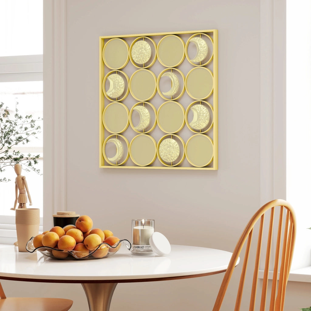 Decorazione Lunare Multidirezionale con Dischi ¨C Minimal ¨C Oro