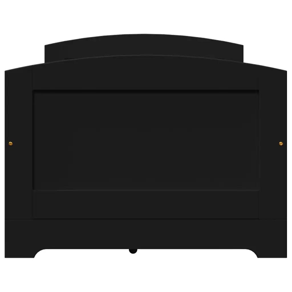 Dormeuse con 5 Cassetti senza Materasso-Divano Letto Nero 90x200 cm IRUN
