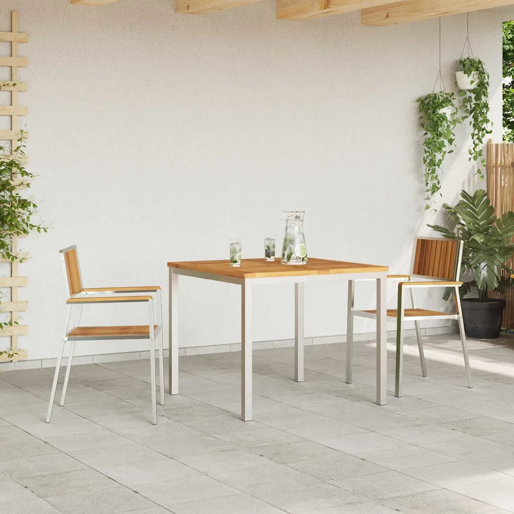 Set da pranzo per esterni 3 pcs Legno di Acacia Massello 3334789