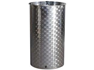 CONTENITORE ENOLOGICO FONDO A PENTOLA INOX AISI 304 SALDATO- - lt.50 ø mm.380x500h. bocc.F1/2 fiorettato - 1 pezzi BELVIVERE