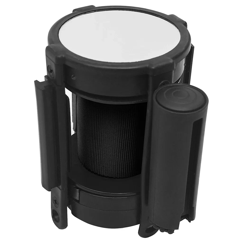 Barriera a Nastro Retrattile 200 cm Nero 51162