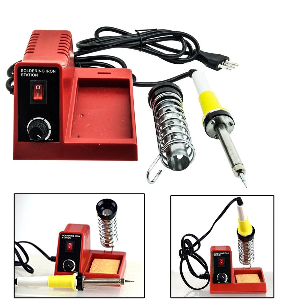 Trade Shop - Stazione Saldante Saldatura A Stagno Analogica Saldatore 40w/8w Con 3 Punte Jlt1 -