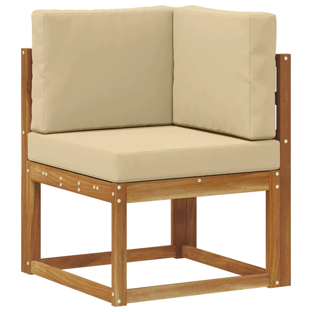 Set di divani da esterno con cuscino 8 pcs Naturale e Beige 3366761