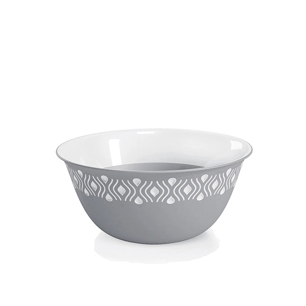 Ciotola Insalatiera in Plastica Tosca Bianco Grigio 19 cm Stefanplast