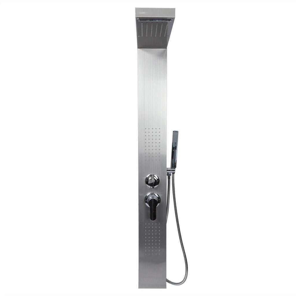 Soffione doccia a pioggia da parete in acciaio inox 130 cm con getti massaggianti e getto a pioggia 16_0002769