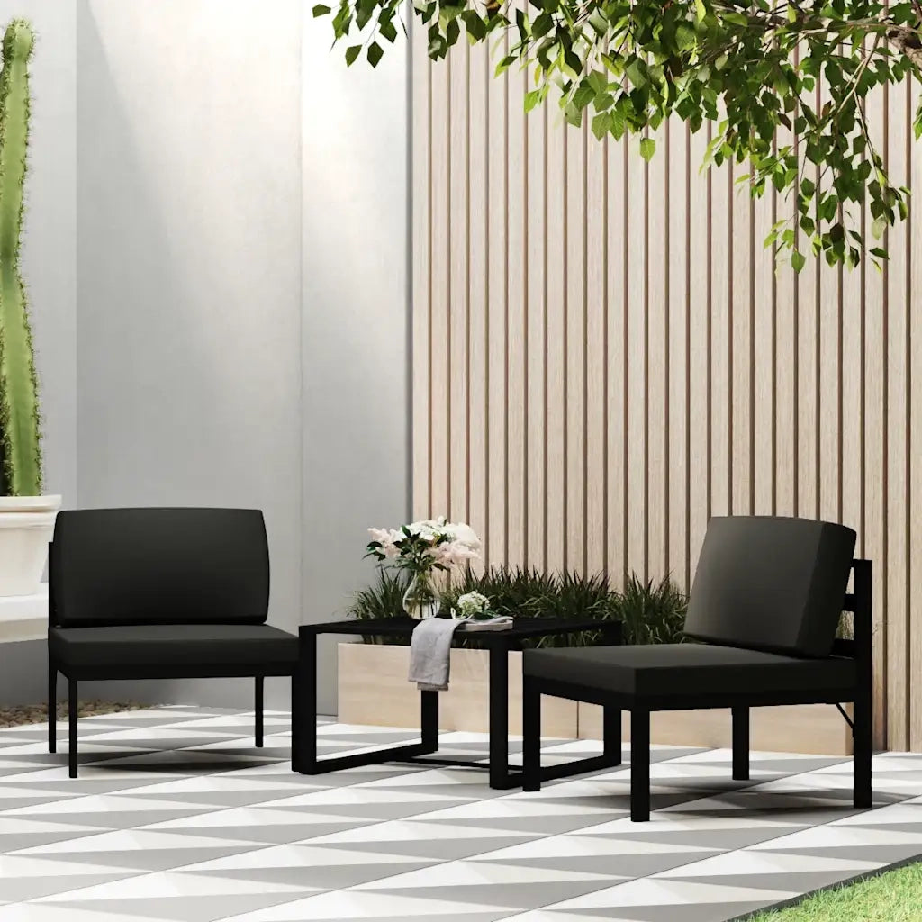 Divano Centrale Modulare 1 pz con Cuscini Alluminio Antracite 49240
