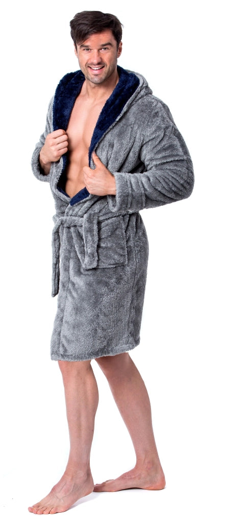 Accappatoio Jordan Grey-navy Men L