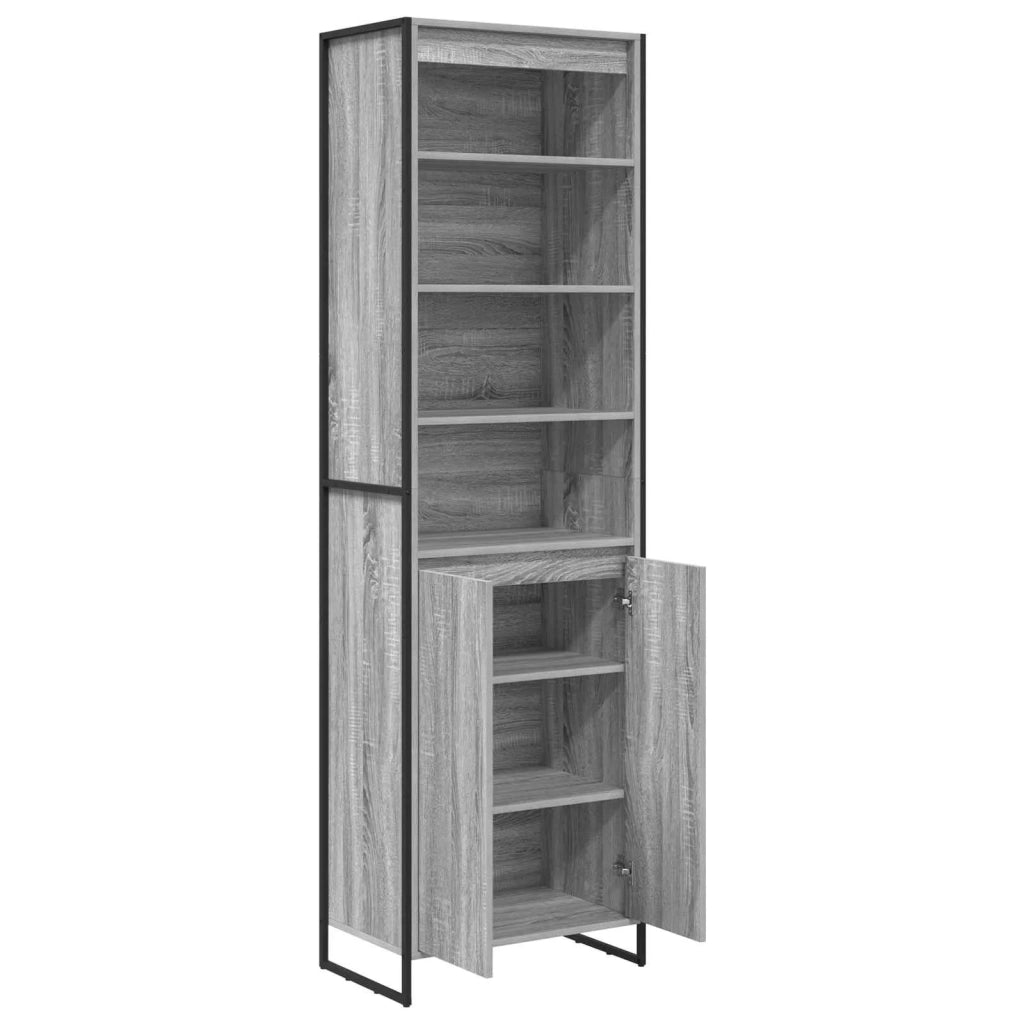 Armadi alti 2 pcs Grigio Sonoma 60 x 36 x 200 cm