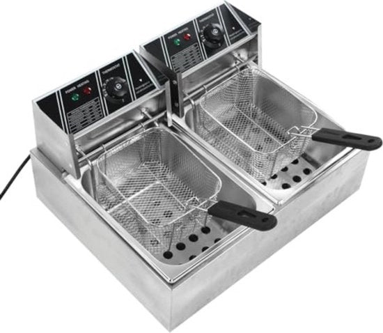 Frittura doppia - 60 x 50 x 36 cm - 60-200°C (cavo di alimentazione 220V)