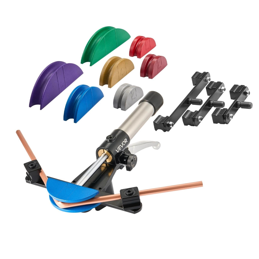 HHW-22B Kit Piegatubi Idraulico Manuale per Tubi in Rame e Alluminio 6-22 mm con 7 Matrici Curvatubi 90 Gradi per Officina e Fai da Te