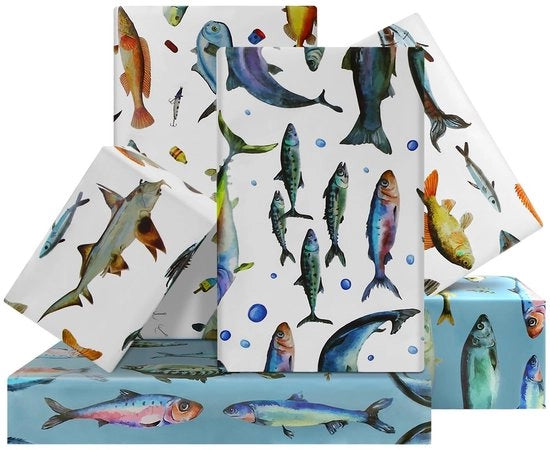 Papier per imballaggio - Decorazione per compleanni - Papier per imballaggio per bambini - Cadeau per traslochi - Cadeau in rotolo - 4 fogli 50x70cm