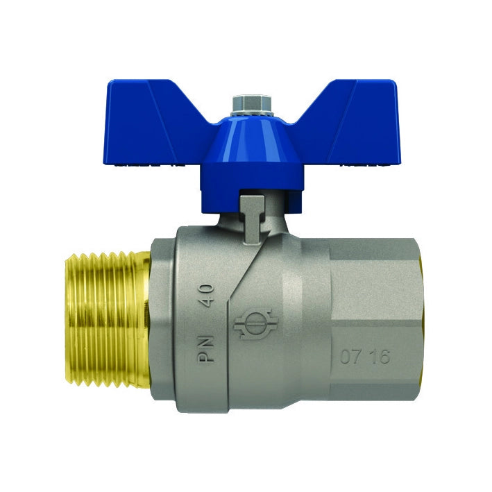 VALVOLA A SFERA P.T. CON FARFALLA EVOLUTION MASCHIO-FEMMINA- 1  DN 25  PN 30- FIV- pezzi 1