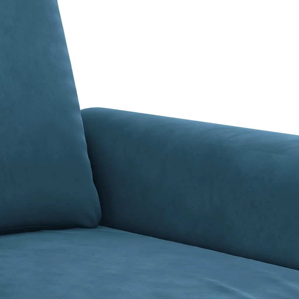Set di Divani 2 pz con Cuscini Blu in Velluto 3202259