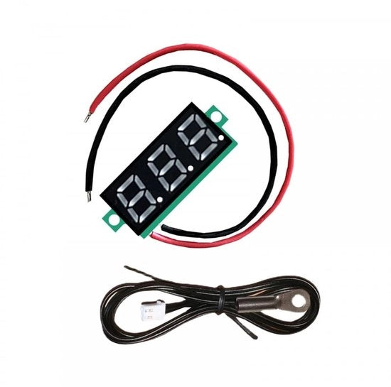 Termometro Digitale NTC - Sensore di Temperatura - Prova Metallica - Intervallo di Misura -50℃ a 210℃ - Display 0,2 Pollici - Precisione 0,1℃