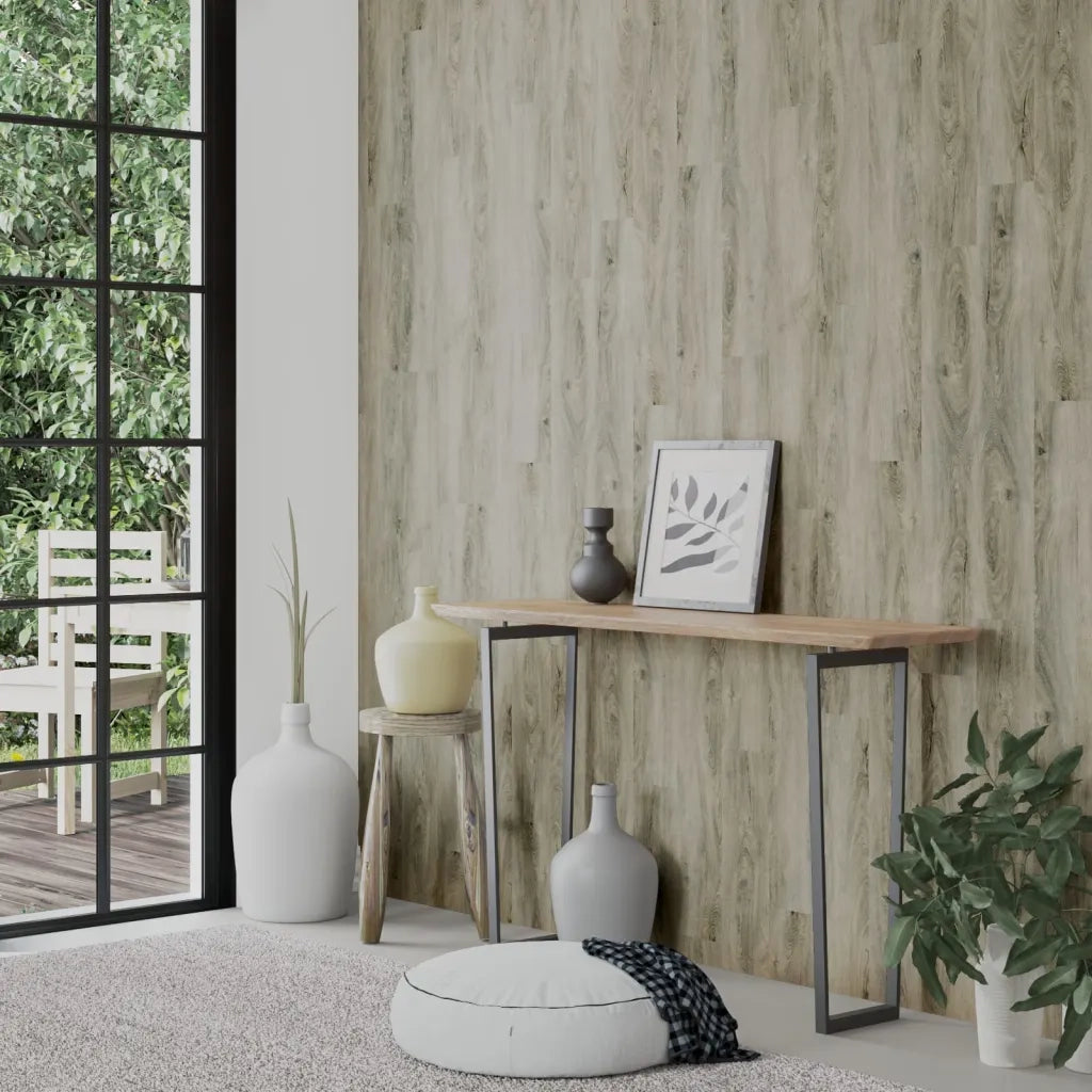 Pannelli da Parete Effetto Legno Grigio PVC 2,06 m² 351818