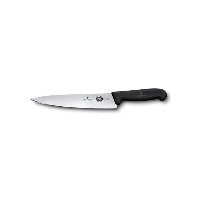 Victorinox 5.2003.22 Fibrox Coltello per Sfilettare Lama 22 cm in Acciaio Inossidabile Manico Ergonomico Antiscivolo Lavabile in Lavastoviglie colore Nero