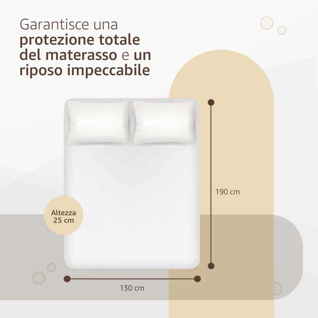 Coprimaterasso Matrimoniale 160x190 Misura: PIAZZA E MEZZA 120X190