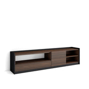 Mobile TV Soggiorno, 207x50x37 cm, Per TV fino a 80", Mobile Soggiorno, Rovere scuro e Nero