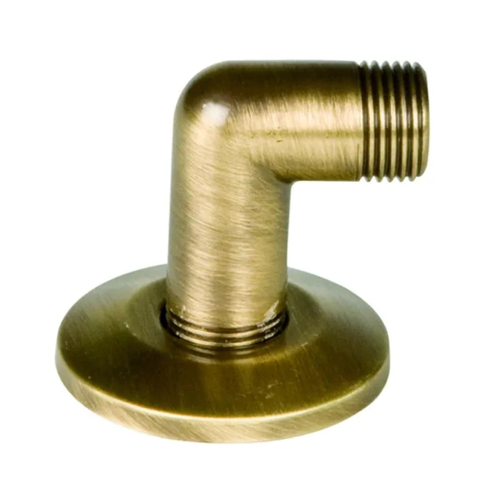 CURVETTA MASCHIO MASCHIO CON ROSONE PER SALISCENDI COLORATA 1/2*1/2 BRONZATA   PORTA & BINI RUBINETTERIE SNC