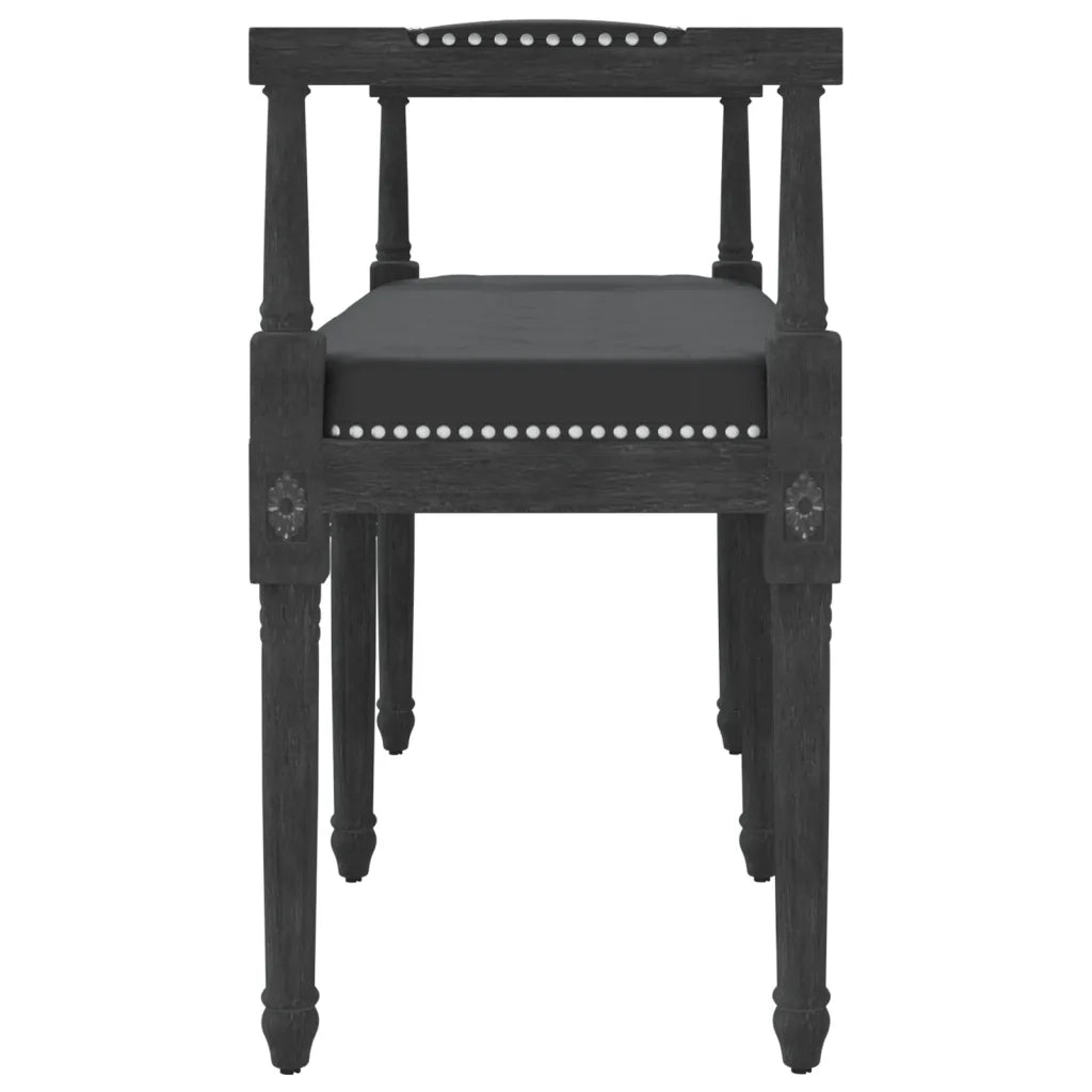 Panca Nera 110x40x70 cm in Velluto 344428