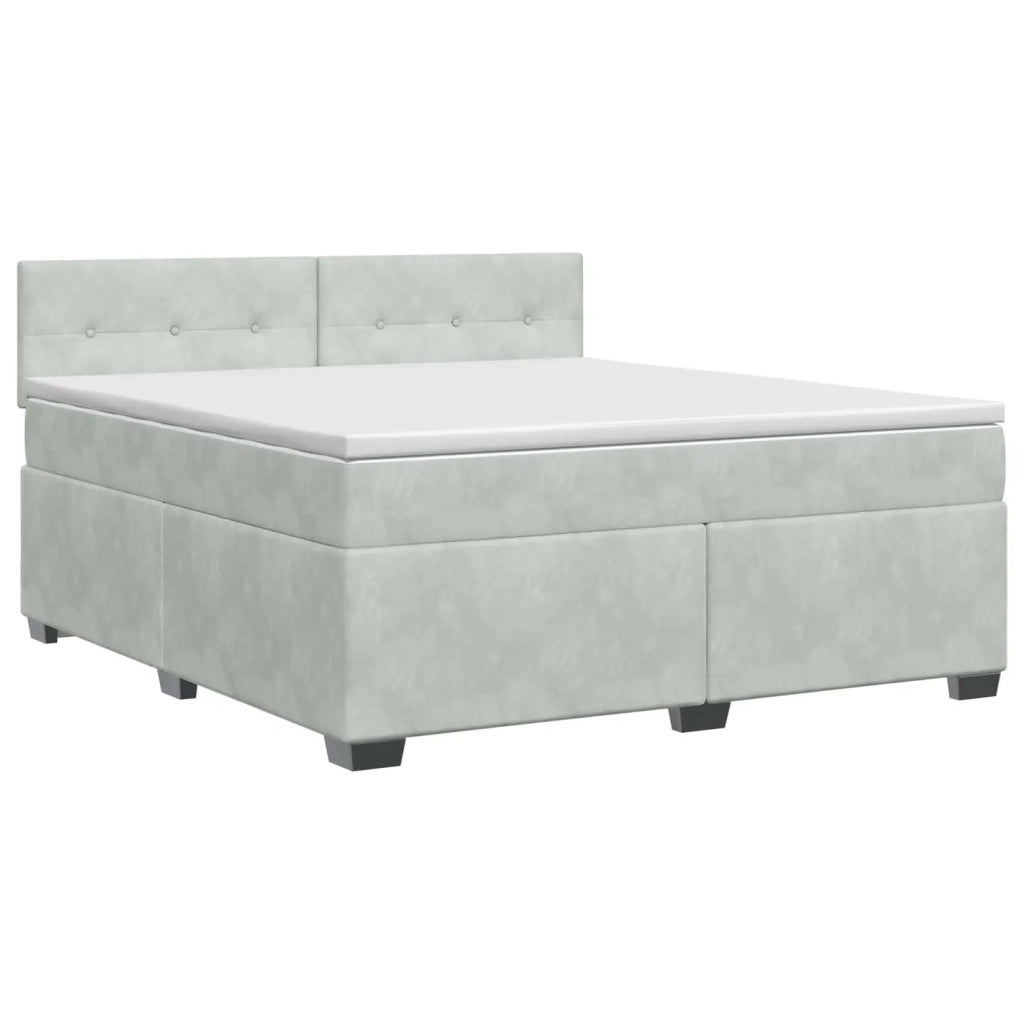 Letto box spring con materasso Grigio Chiaro 140 x 200 cm 3450728