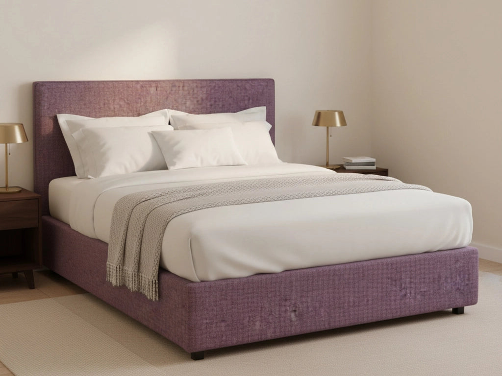 Carlisle, Letto Piazza e Mezza Sfoderabile Made in Italy, Viola Lilla