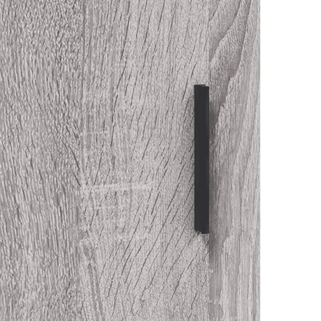 Buffet credenza cassettiera armadio mobile contenitore organizer cucina soggiorno salotto rovere Sonoma alto 69,5 x 34 x 180 cm legno ingegnerizzato grigio 02_0035534
