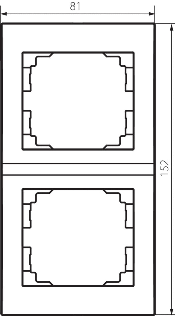 Kanlux LOGI cornice doppia verticale bianca mod.25122