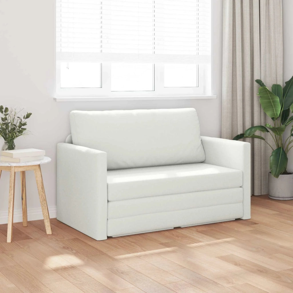 Divano letto | Sof¨¤ letto | Letto singolo Bianco 124 x 71 x 78 cm Pelle Artificiale