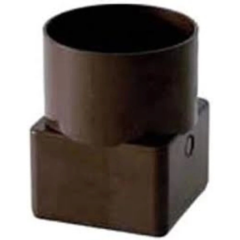 Gronda pvc color testa di moro d .080 raccordo tondo quadro b08