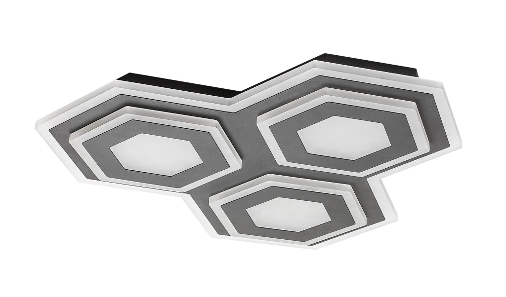 Plafoniera LED Rabalux Bitsi nera 43cm 72W telecom.