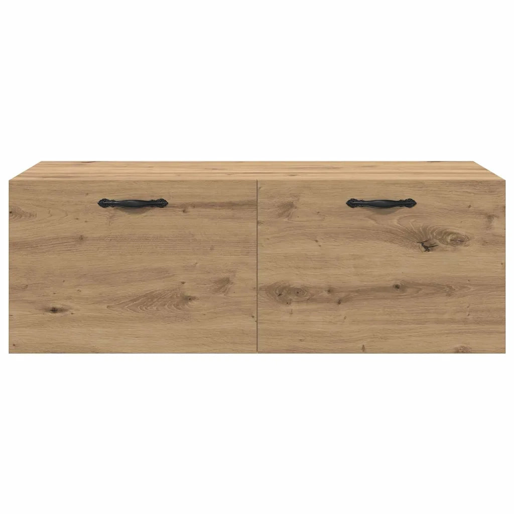 Mobiletto a parete moderno con pratico vano contenitore 100 x 36,5 x 35 cm realizzato in legno di rovere composito finitura artigianale 02_0052501